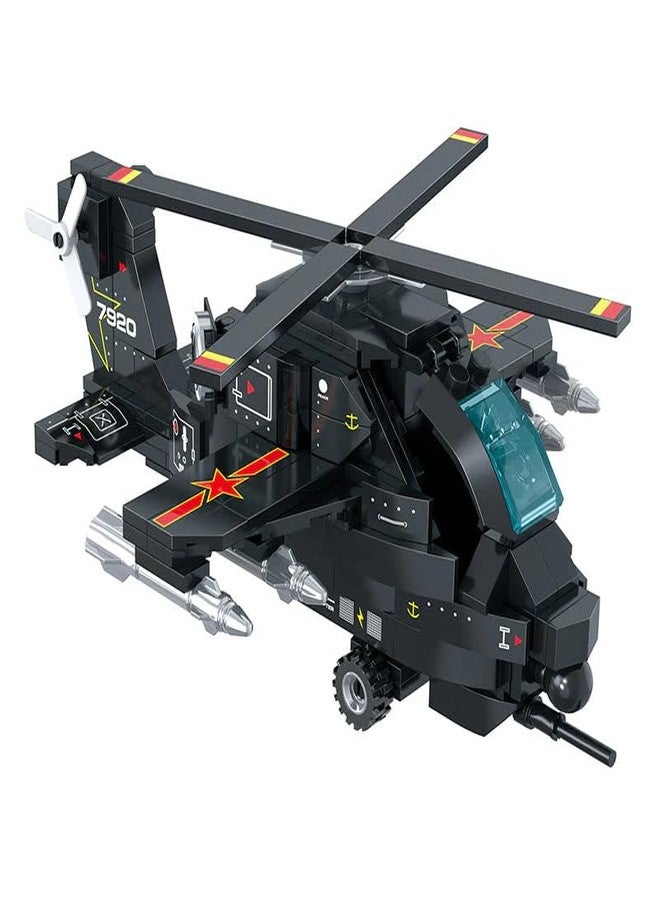 ICW Military Fighter Building Blocks Set, Aerial Thunderbolt Aircraft Model, 260 Pieces (7920) - Image 3